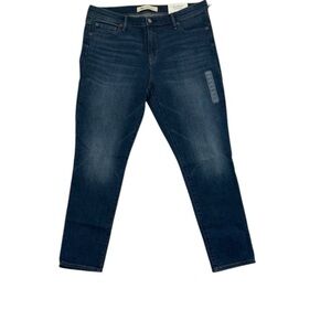 New Gap Low Strech Real Straigth Womens Blue Jeans Size 33